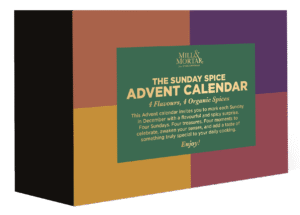 The Sunday Spice Advent Calendar van Mill & Mortar - adventskalender met 4 kruiden