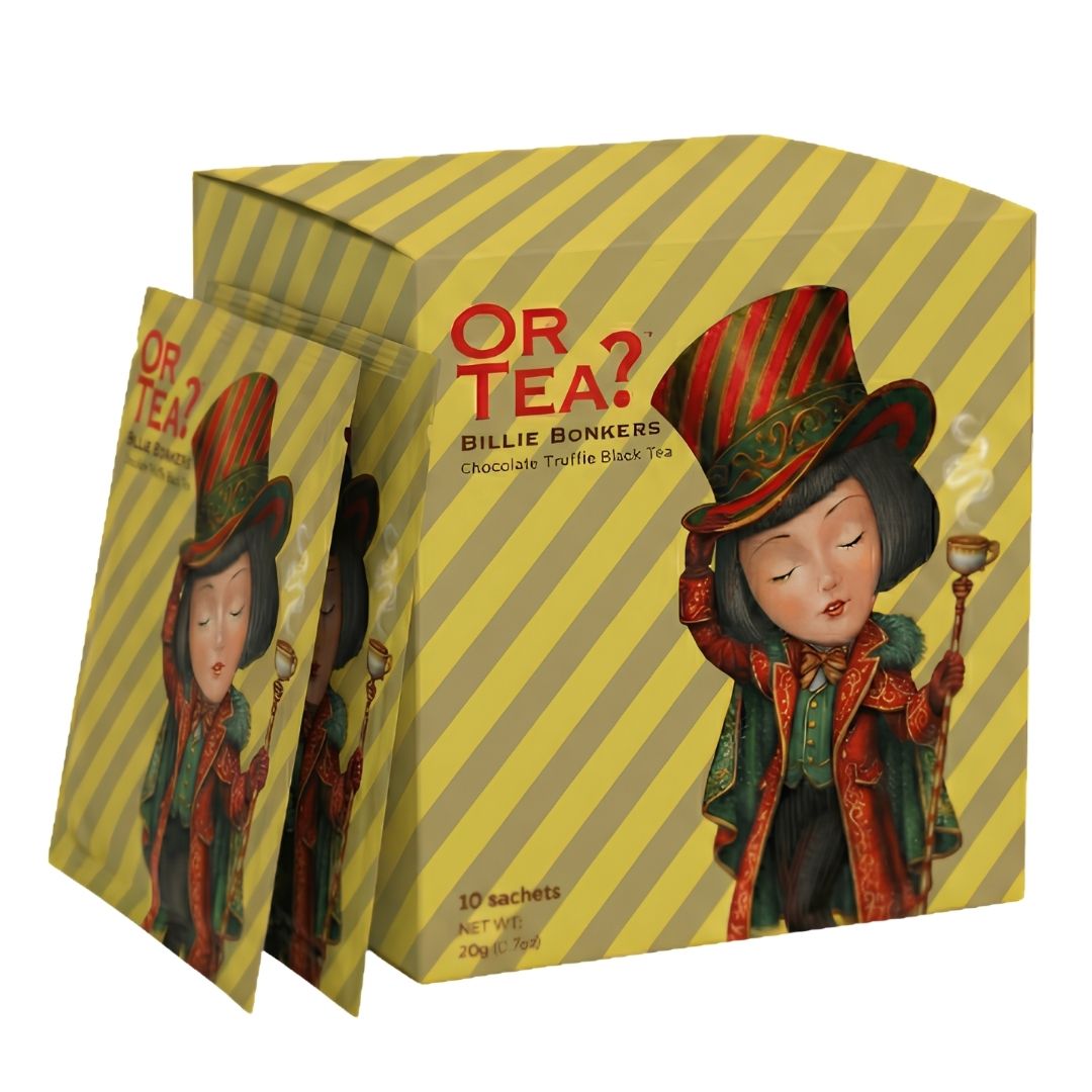 Billie Bonkers - 10 Sachet Box billy bonkers zwarte thee met chocolade zakjes
