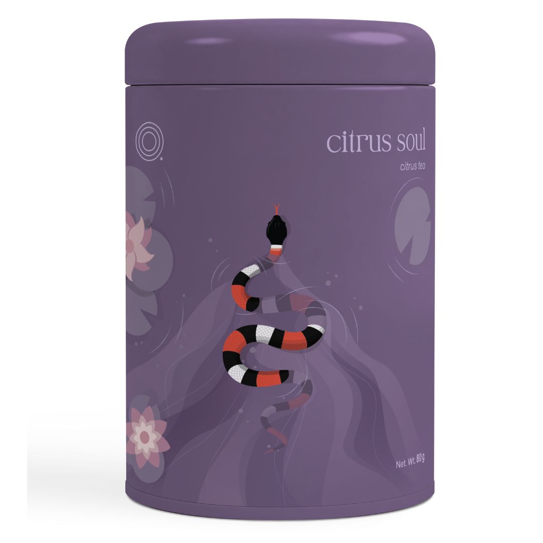 Citrus Soul - Tin Canister Tin canister Citrus Soul van LOOOM. groene citrus losse thee