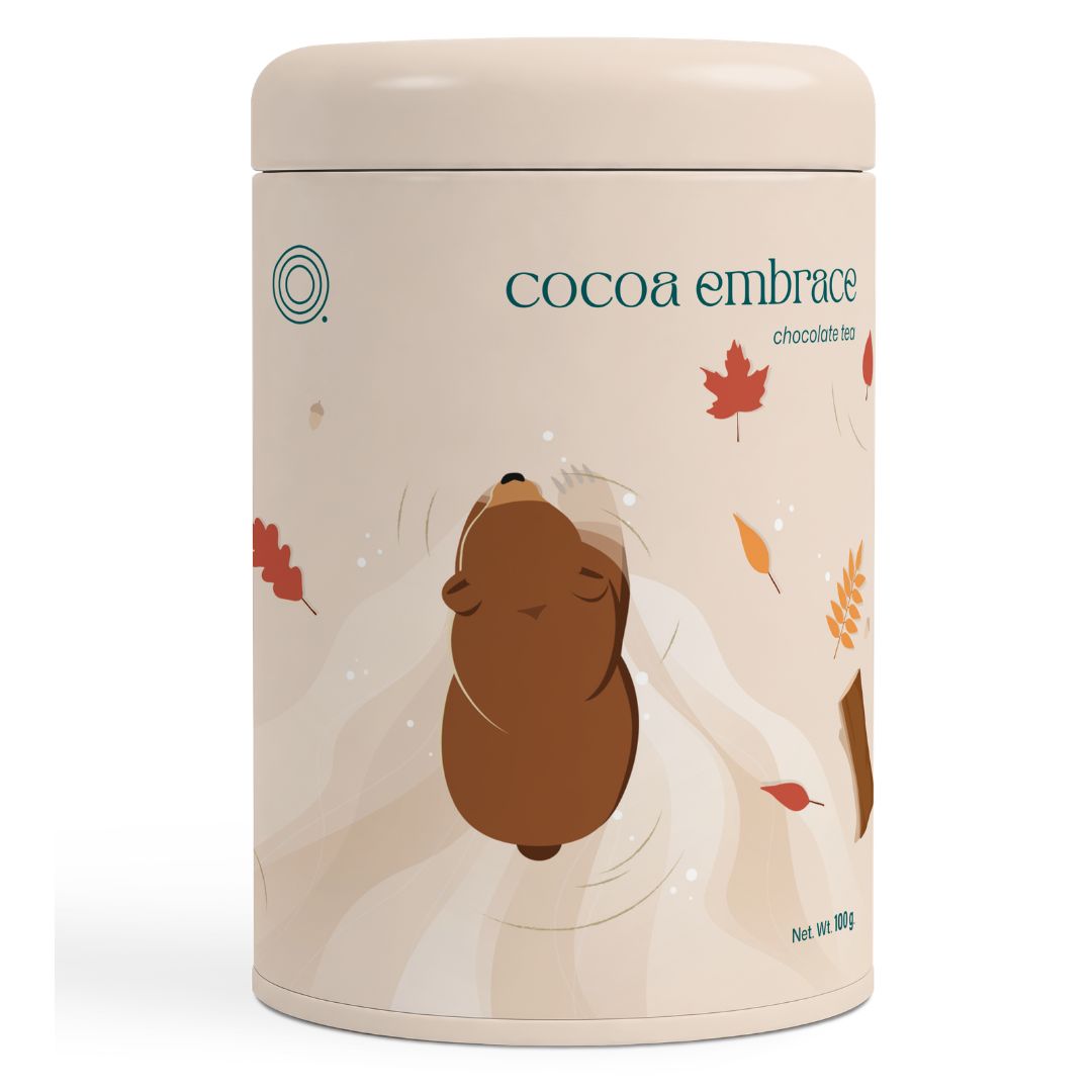 Cocoa Embrace - Tin Canister Tin canister Cocoa Embrace van LOOOM. zwarte losse thee met chocoladesmaak