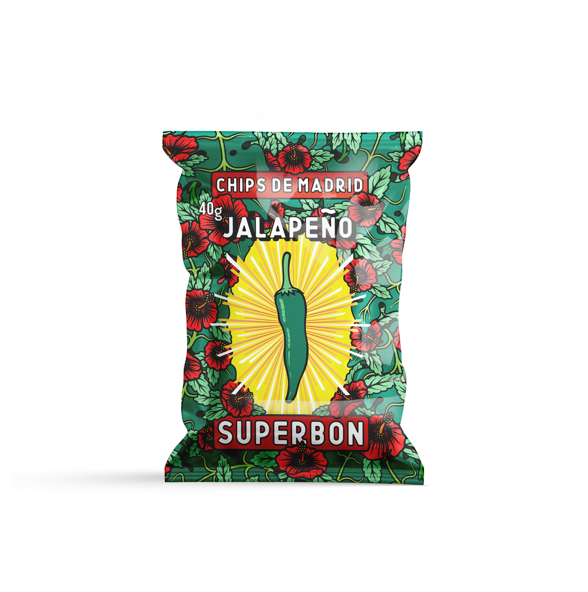 EN_SUPERBON_jalapeño_40g_front Jalapeño chips to go zakje 40g - Superbon