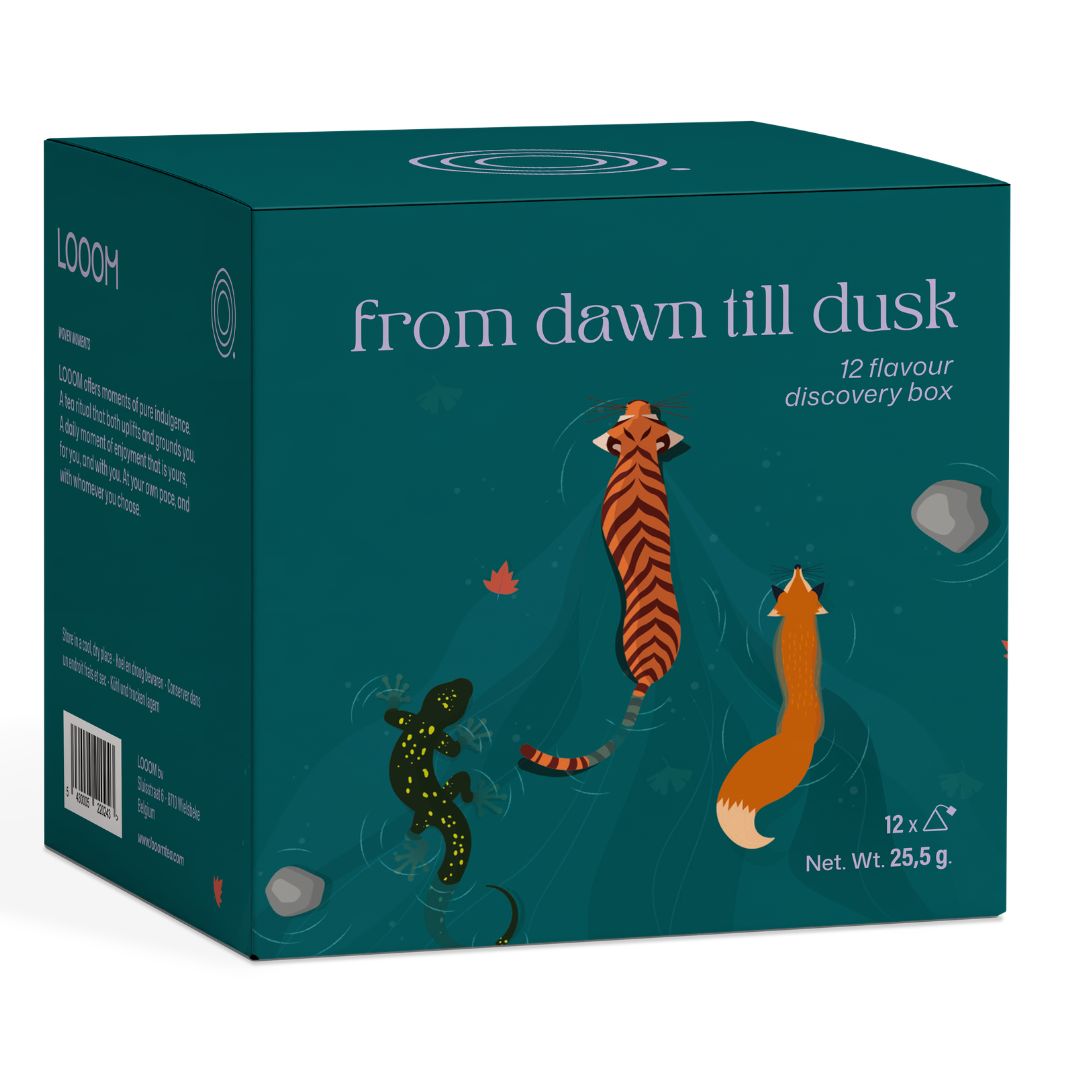 From Dawn till Dusk - 12 zakjes - discovery box From Dawn Till Dusk discovery box van LOOOM met 12 theezakjes.