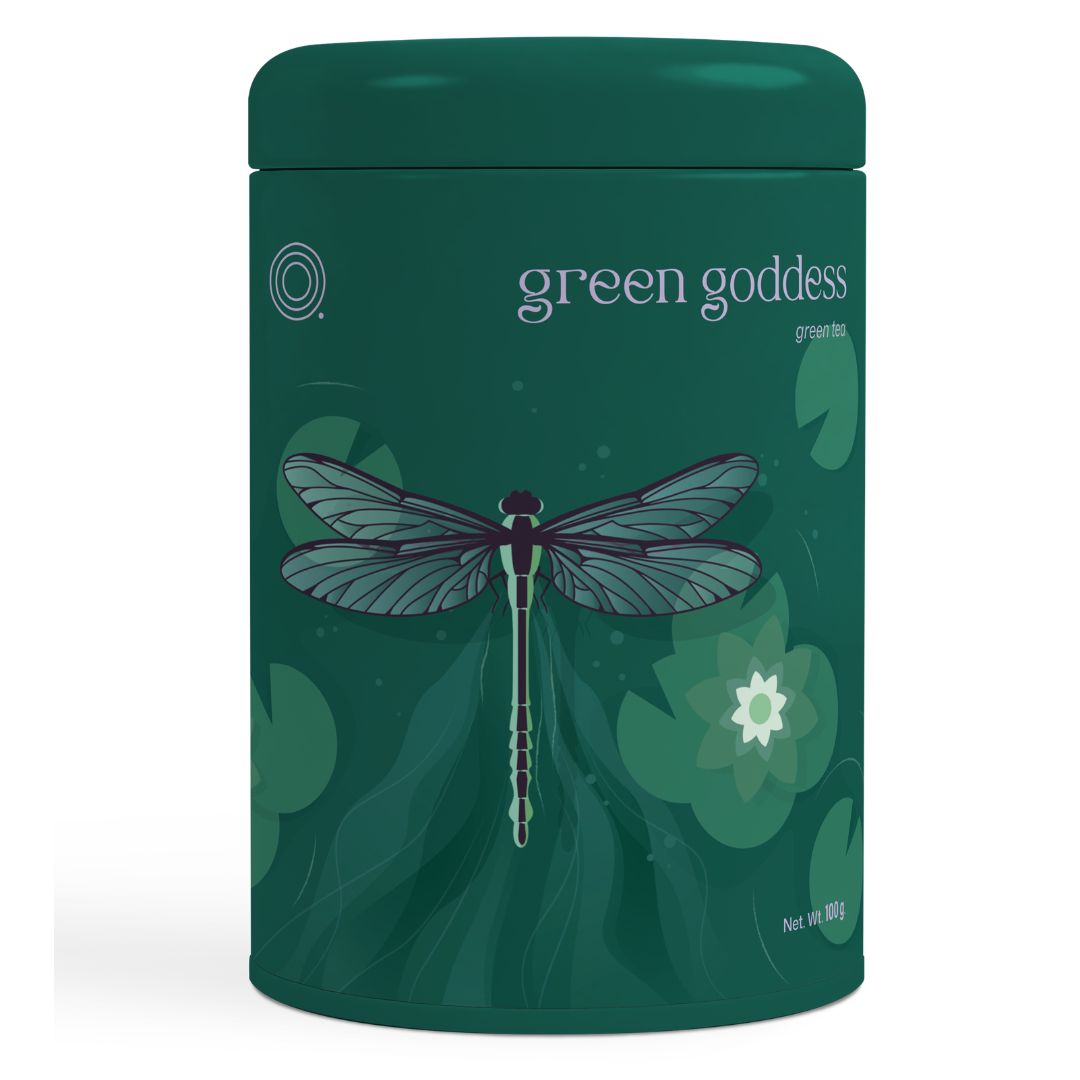 Green Goddess - Tin Canister Tin canister Green Goddess van LOOOM. groene losse thee