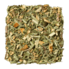 Losse blaadjes van LOOOM Inner Fire ginger infusion: citroengras, gemberstukjes en sinaasappelschil
