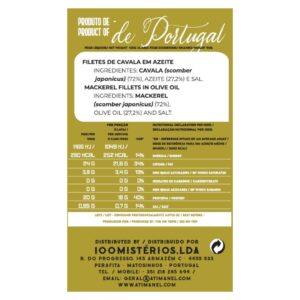 inhoudstafel en voedingswaarden makreel in olijfolie van Ati Manel