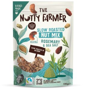 Nut Mix Rosemary Sea Salt The Nutty Farmer 100g met cashews amandelen en pinda’s