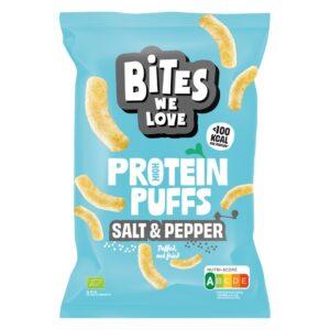 Protein Puffs Salt & Pepper linzen chips