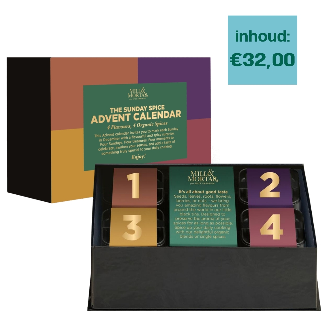 Sunday Spice Advent Calendar Mill & Mortar - The Sunday Spice Advent Calendar (4 tins) - Afbeelding 1