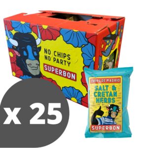 Superbon Salt & Cretan Herbs chips 40g – colli van 25 stuks