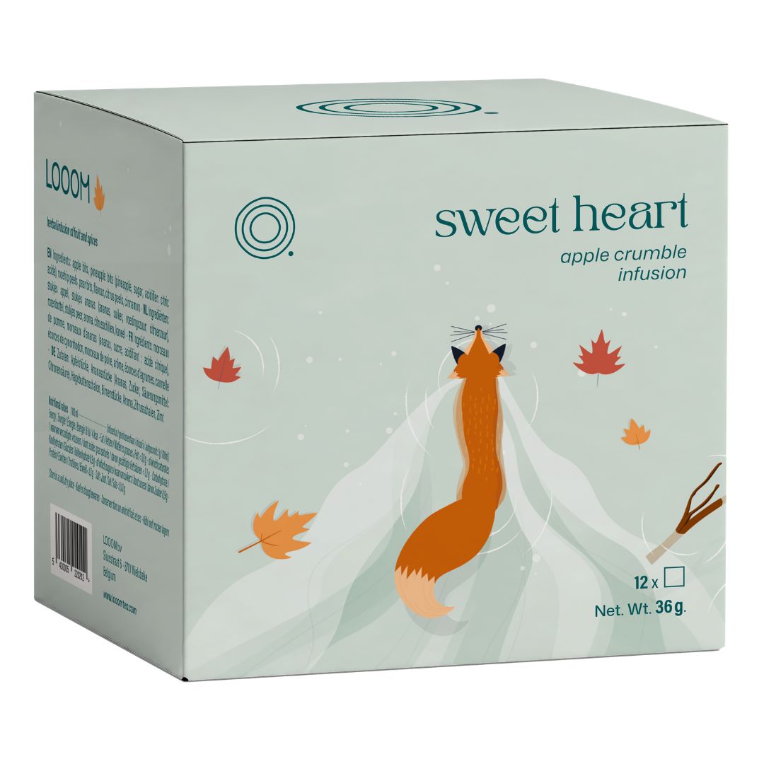 Sweet Heart - 12 sachet box Sweet Heart - appel infusie - 12 theezakjes - LOOOM