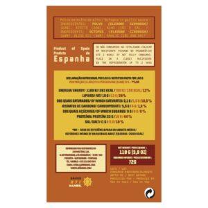 achterkant doosje octopus in knoflooksaus