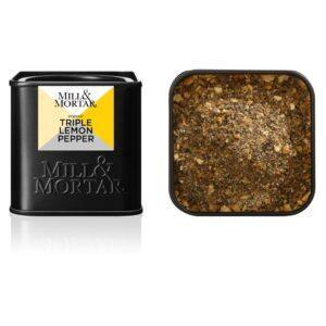 Triple lemon pepper mill & mortar