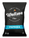Waltson Paprika Chips 125 g, ambachtelijke chips met een warme paprikakruiding en knapperige textuur.